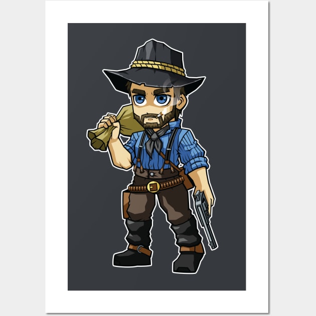 Chibi Arthur RDR2 Wall Art by Xar623